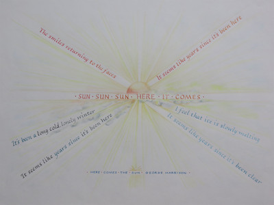 Sheila N, sunshine, calligraphy.JPG